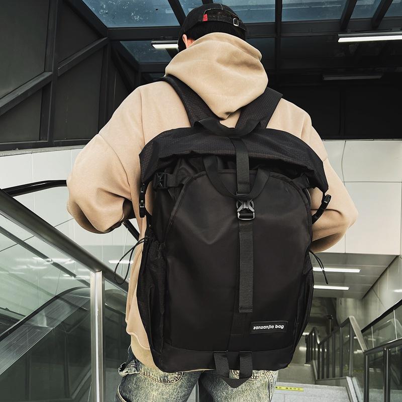 Schoolbag, large-capacity functional backpack for men, outdoor hiking bag, cycling workwear style backpack, genderless travel bag for women