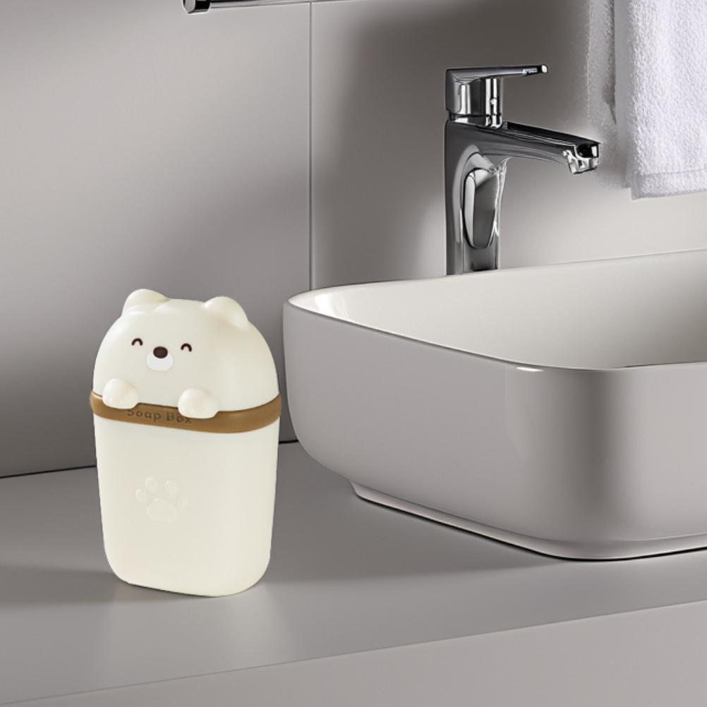 Sealed Soap Dish with Lid Portable Draining Holes Plastic Boxes for Travel Shower KitchenSoap Container Storage