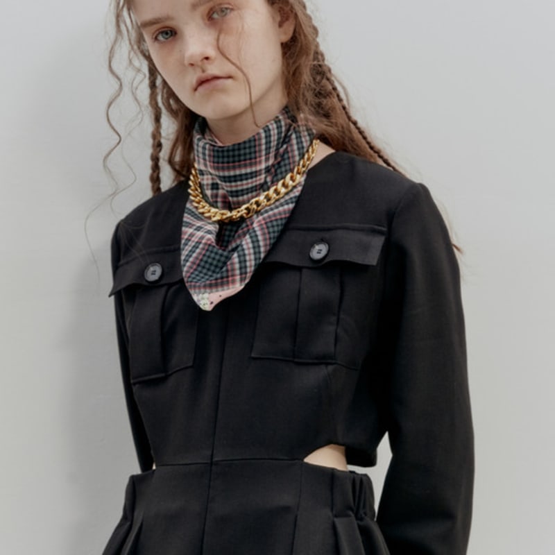 

FAKEMAMA SQUARE CHECK VINTAGE SCARF_PINK PINK