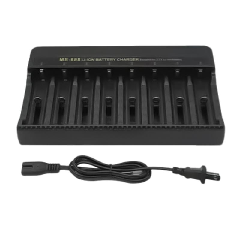 

Universal 8-Bay 18650 Battery Charger Intelligent Voltages Switching with Shortcircuit Protections for 18500/16650/18350 1