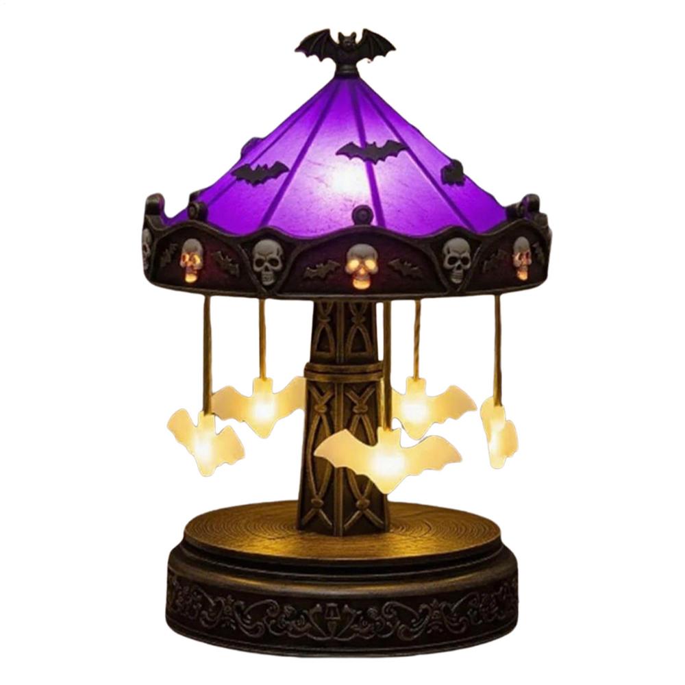 Light Up Ghost Spooky Carousel Ghost With Light For Table Scary Halloween Decoration Eerie Home Accents For Festival Outdoor