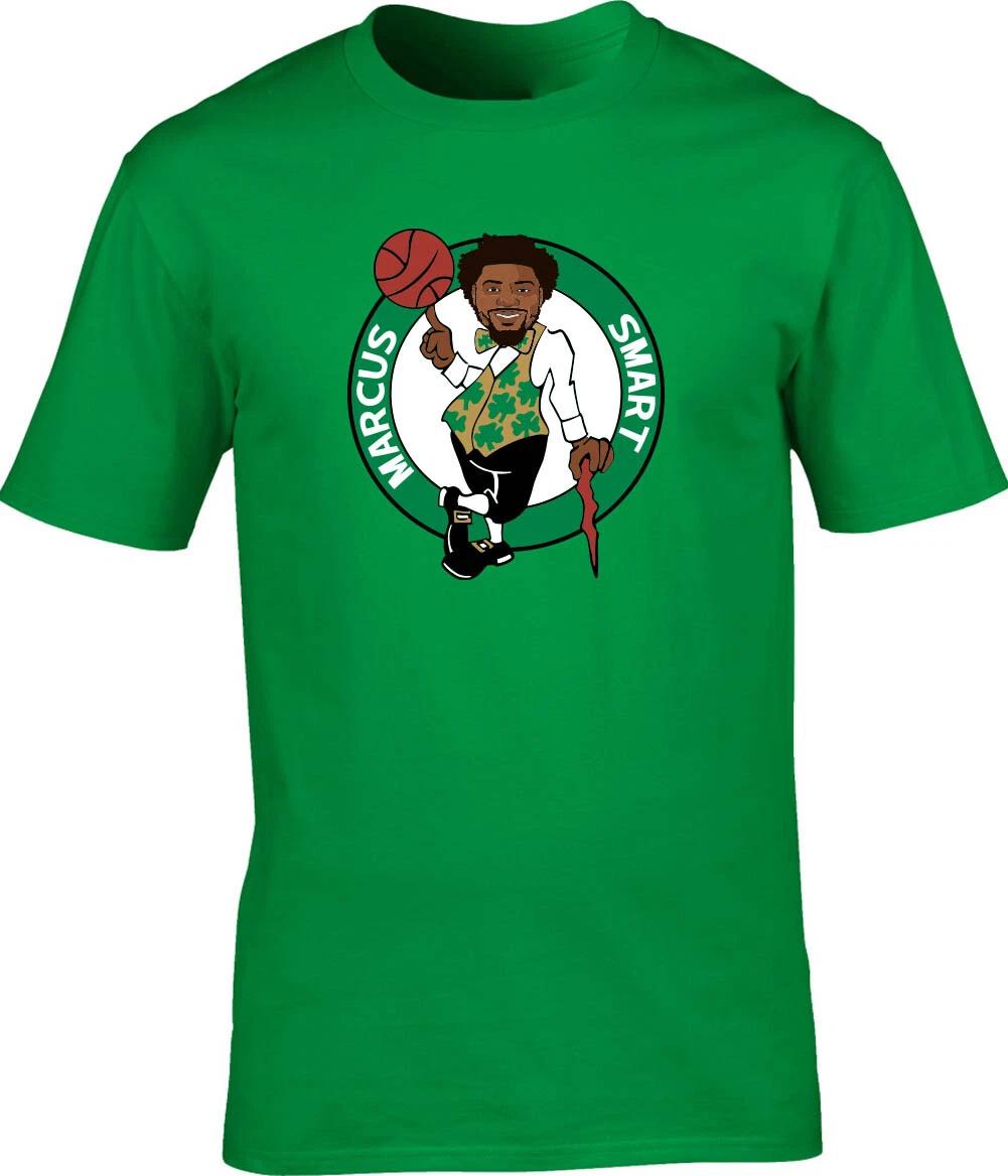 Marcus Smart Boston Celtics Logo Long Short Sleeve T-Shirt L