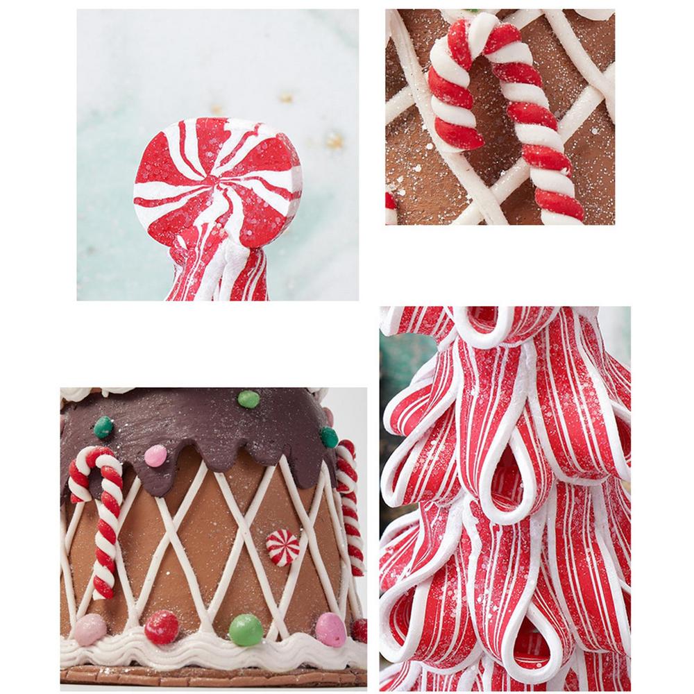 Mini Christmas Tree Decorative Miniature Christmas Tree Candy Cake Shaped Artificial Christmas Tree For Home Tabletop Decor