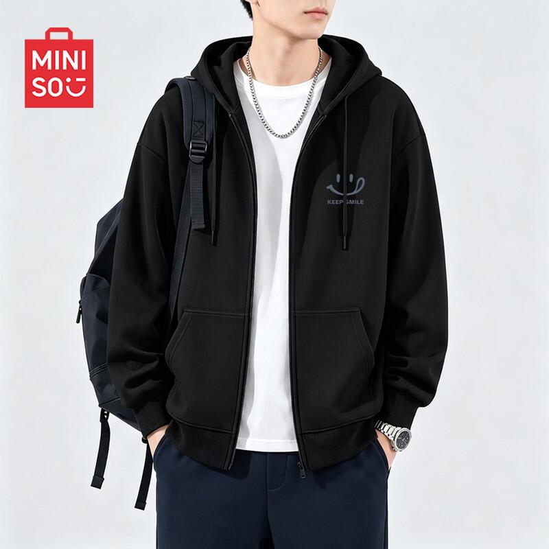 MINISO Men's Casual Zipper Hoodie Sweatshirt