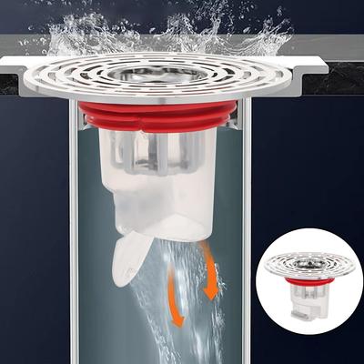 Self-Closing Floor Drain Core Large Filter Screen Odor Prevention Bathroom Sewer Device Sealing Cover Shower Drain Filter Shower