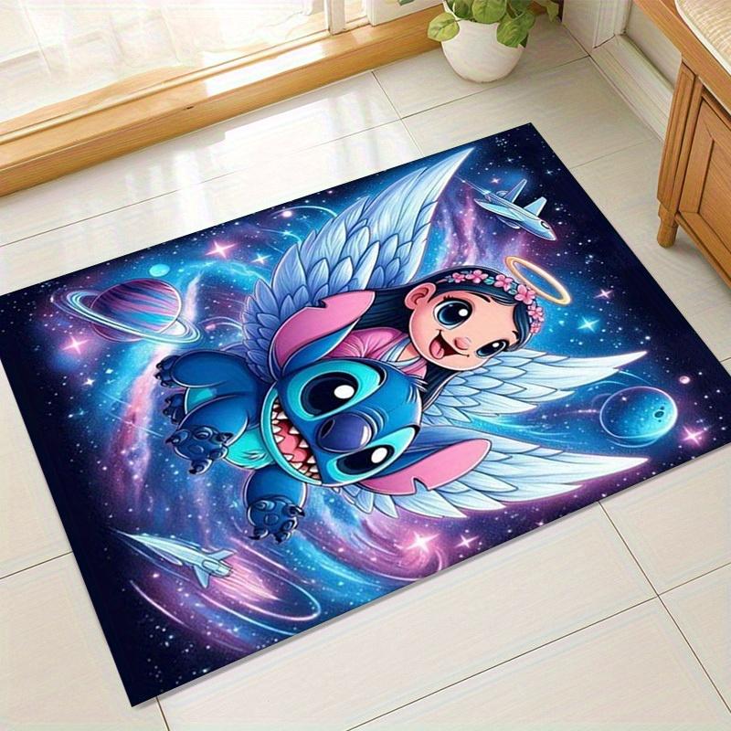 

1pc. Angelic Stitch and Nani Flying in Space - Cute Cartoon Print Rug for Home Decor, Office Carpet, Outdoor Mat, Gift Ideaz041488 60cm by 90cm