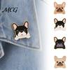 Alloy Enamel Brooch Pin, Dog Head Design Lapel Easy To Fix Outfit Non-slip For Clothes Badge with Strong Safety Pin Bottom, Scratch-resistant for And