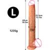 Extra-Large Realistic Dildo & Anal Plug Set - Dual-Use Manual Sex Toy for Women, Thick Body-Safe Silicone in Dark Coffee/Skin Tones