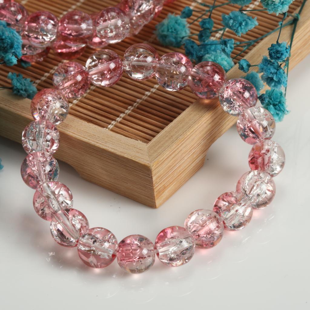 10mm Round Glass Beads Finished Bracelet Creative Design Bead Handmade Modern Mixed Style Trend Hand Jewelry for Women