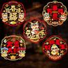 Chinese Style Spring Festival Window Grilles Decorative Snake  Year Window Decals  Home Decoration