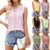 Sommer Damenbekleidung, Damen T-Shirt, Loch Hohl V-Ausschnitt, Ärmellose Spleiß Tank Tops