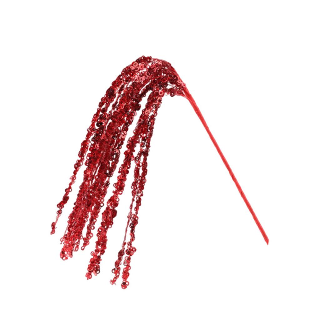 Glittery Faux Branches Artificial Floral Grass Pick for Vase Decoration Christmas Table Centerpiece Home Decor