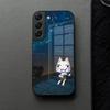 INS Cute Toro Inoue Cat Phone Case Glass For Samsung Galaxy S21 S26 S25 S22 S20 S24 S23 Ultra Fe Plus A16 A34 A54 A24 Coque