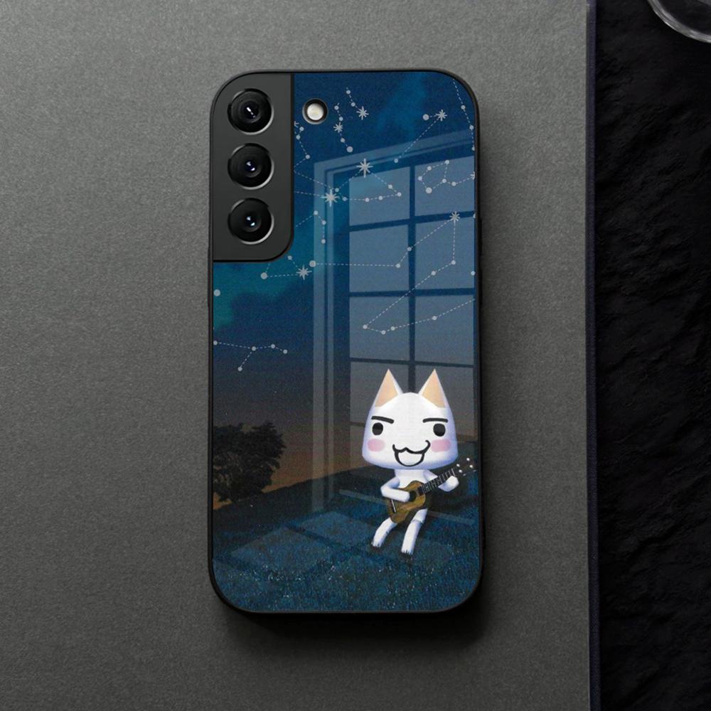 INS Cute Toro Inoue Cat Phone Case Glass For Samsung Galaxy S21 S26 S25 S22 S20 S24 S23 Ultra Fe Plus A16 A34 A54 A24 Coque