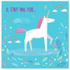 [Q6711] - Designer Fabric 'My Unicorn' Turquoise (Once Upon a Time) - 30x30 Cm