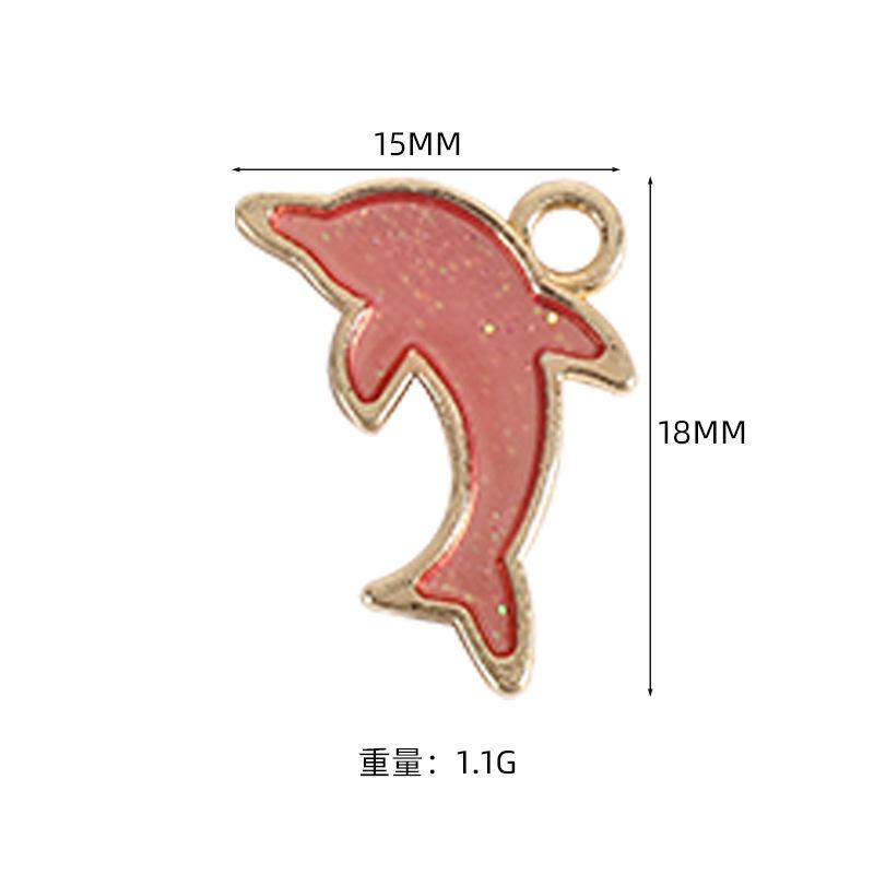 Alloy Pendant Accessories Starfish Sea Shell Gold Necklace Platinum Plated Cartoon Printing Electroplated Handmade Red Wine Rings