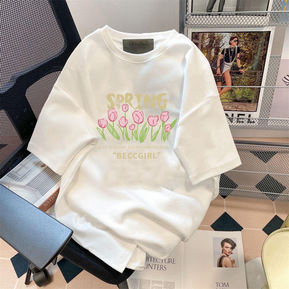 Pánské a dámské tričko s krátkým rukávem z ledového hedvábí - Volný střih, Hongkongský styl, Letní móda