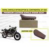Premium "Leather Single Rider Seat" Fit For Royal Enfield Interceptor & Gt 650