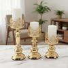 European Retro Hollow Crown Wrought Iron Candlestick Set - Wedding Decoration