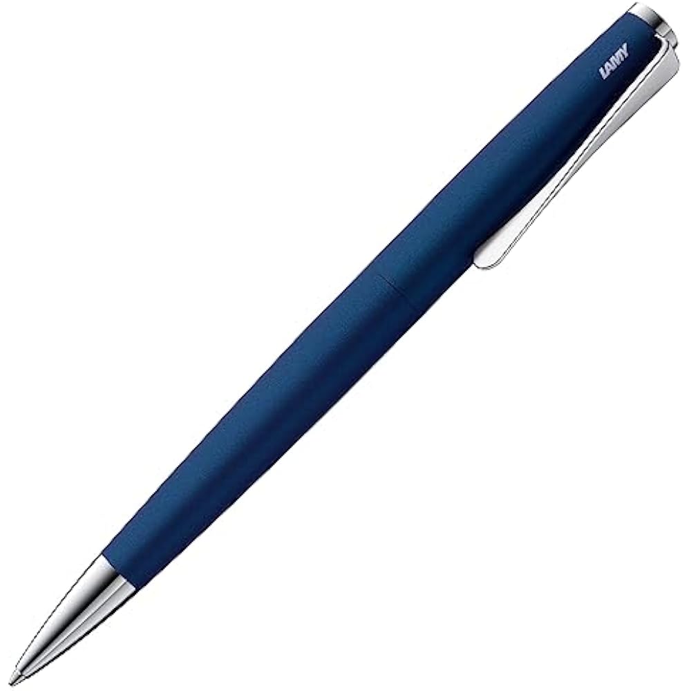 LAMY (Lamy) Studio Imperial Blue Ballpoint Pen - Elegant Stainless Steel Body Ballpoint Pen - Pro...