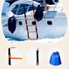 Boat Rope Ladder, Boarding Lightweight, Practical, Non-Slip, Portable, for Dinghy, Sailboat,
