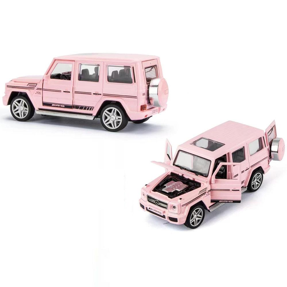 1:32 Scale G65 Alloy Diecast Toy Car Models 4 Doors Opened Sound Light Pull Back Hihgh Simulation SUV Vehicles for Kids Presents