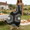Women's Backless Spaghetti Strap Maxi Dress Casual Sleeveless Loose Flowy Beach Sundress Geometric Print Vacation Outfits