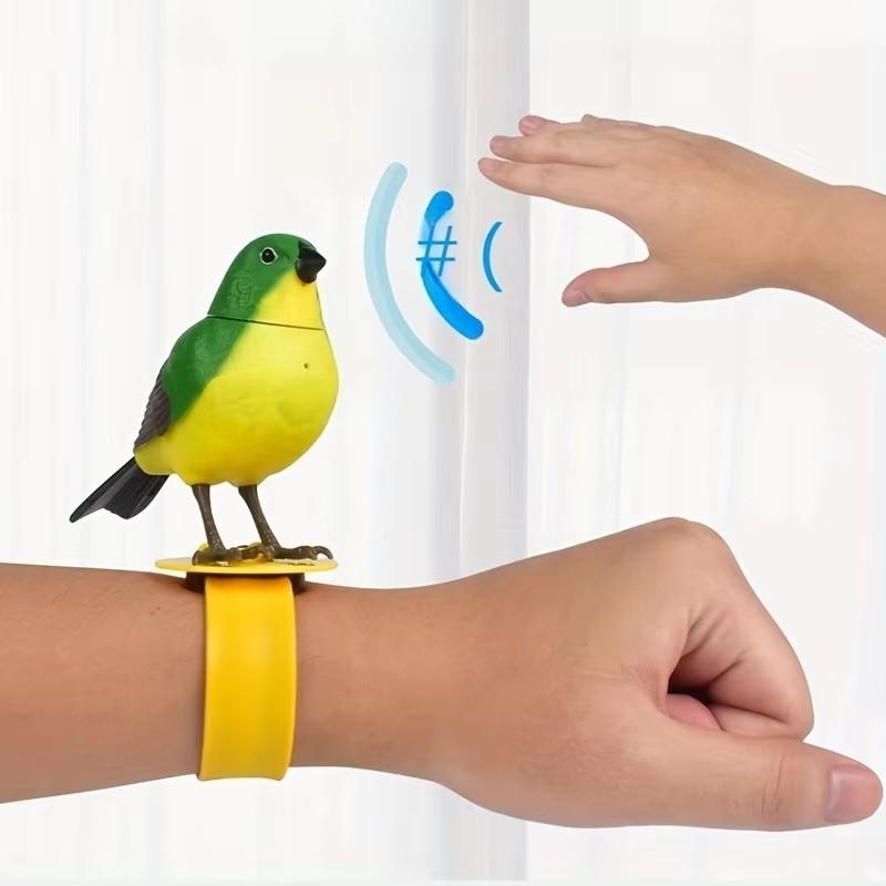 Jouet Oiseau Chantant Électrique pour Enfants Mignon Jouet Oiseau Interactif Simulation d'Appels d'Oiseaux Domestiques Mouvement Contrôle Sonore Modèle Jouet Puzzle