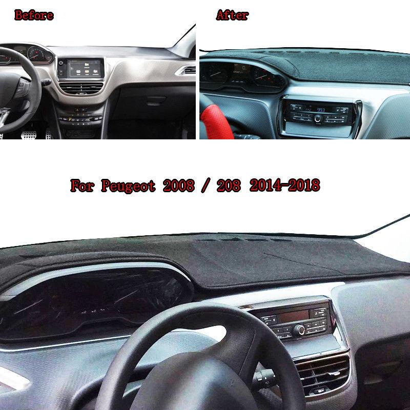 Für Peugeot 208 2008 2013-2015 2016 2017 2018 Auto Armaturenbrett Abdeckung Matte Pad Dashmat Sonnenschutz Dash Protect Teppich Zubehör