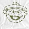 Sesame Street Unisex Adult Oscar The Grouch Mono T-Shirt