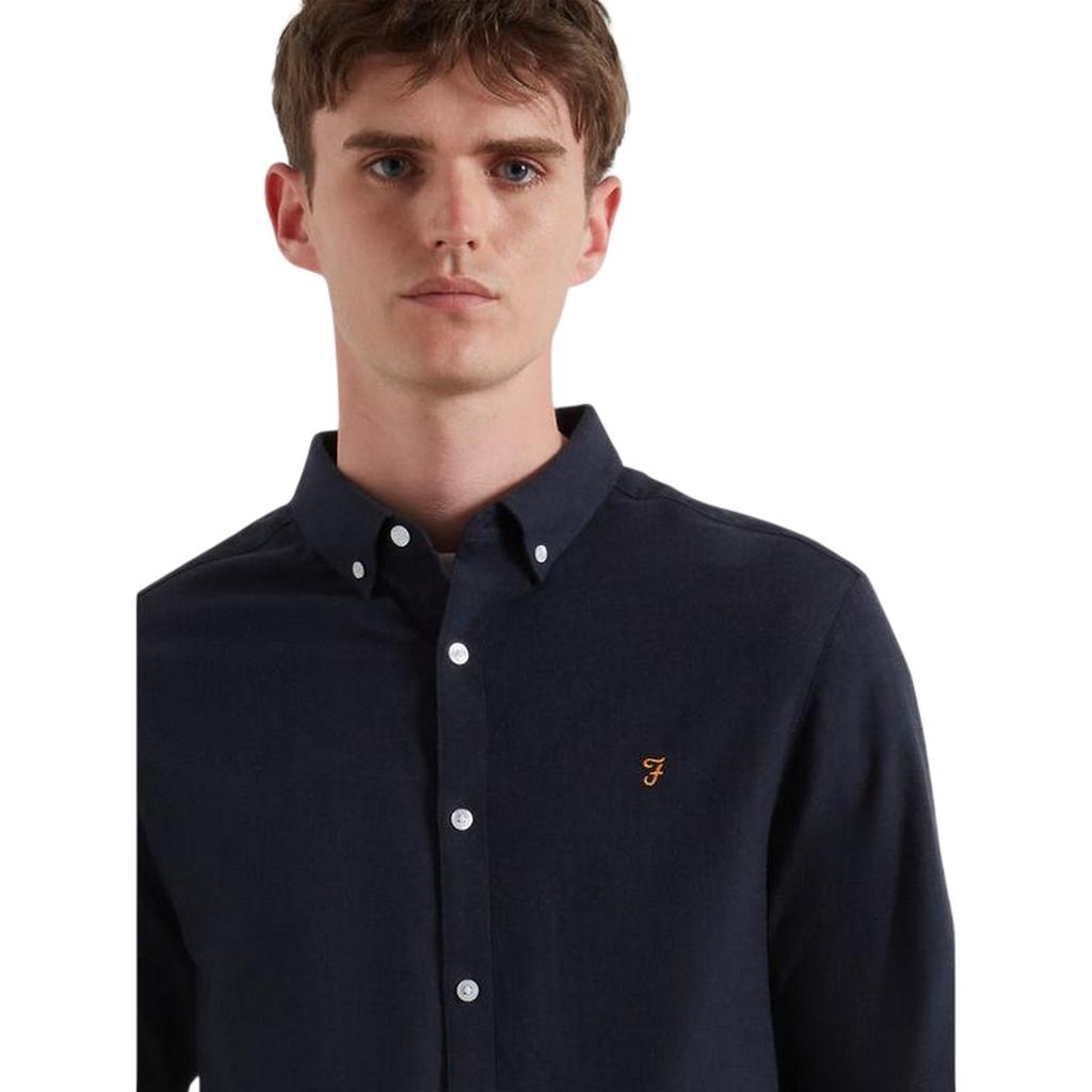 Farah Mens Milners Oxford Long-Sleeved Button-Down Shirt