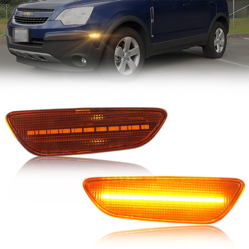2X Front Reflector Light Side Marker Light Turn Signal Light With LED For 2008-2010 saturn Vue 2012-2015 Chevrolet Captiva Sport