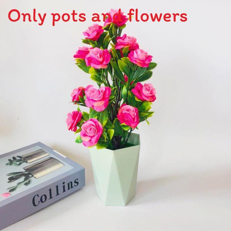 Artificial Rosa Rugosa Thunb Potted Plant For Event And Decoration Party
