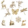 Golden Christmas Tree Hanging Decoration Elk Butterfly Angel Snowflake Pendants 2026 Christmas Party Home Decor New Year Gifts