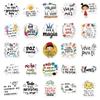 10/30/50PCS Kawaii Colorful Spanish Sticky PVC Sticker Aesthetic Stationery DIY Decoration Scrapbooking School Supplies for Kids