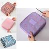 Chic Floral Nylon Zipper Women Makeup Bag And Stylish Cosmetic Case Organizer