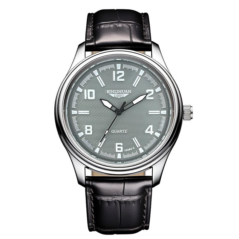 Мужские наручные часы Деловые часы Кварцевые часы Кожаные часы