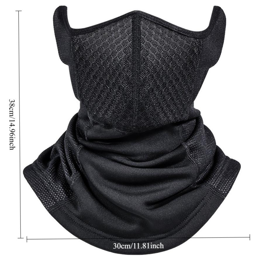 Fleece-Lined Winter Cycling Mask - Warm Neck & Face Protector for Outdoor Riders, Men's Headgear