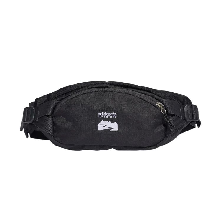 Adidas Originals Small Logo Trend Recycled Polyester Waist Bag Chest Bag Crossbody Bag Unisex Bags Black HE9720 Black