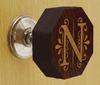 IBA Indianbeautifulart Brown Alphabet H Engraved Furniture Knobs Cabinet Drawer Pull Pack