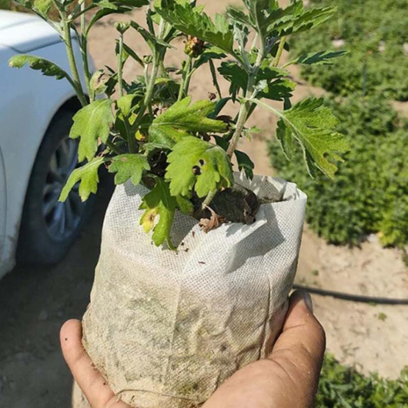 100Pcs Fabric Pots Large Plant Pot Garden Supplies Fabric Planter Grow Bags Small Plant Nonwoven Seedling Bag