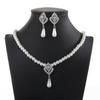 Modern European & American Pearl Necklace Set: Alloy Rose Hollow Pendant & Pearl Tassel Bridal Jewelry