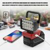 Battery Powered LED Work Light Bar With Double USB Port For MWQ 18V 48-11-1835 Batteries for Camping Mobile Charging