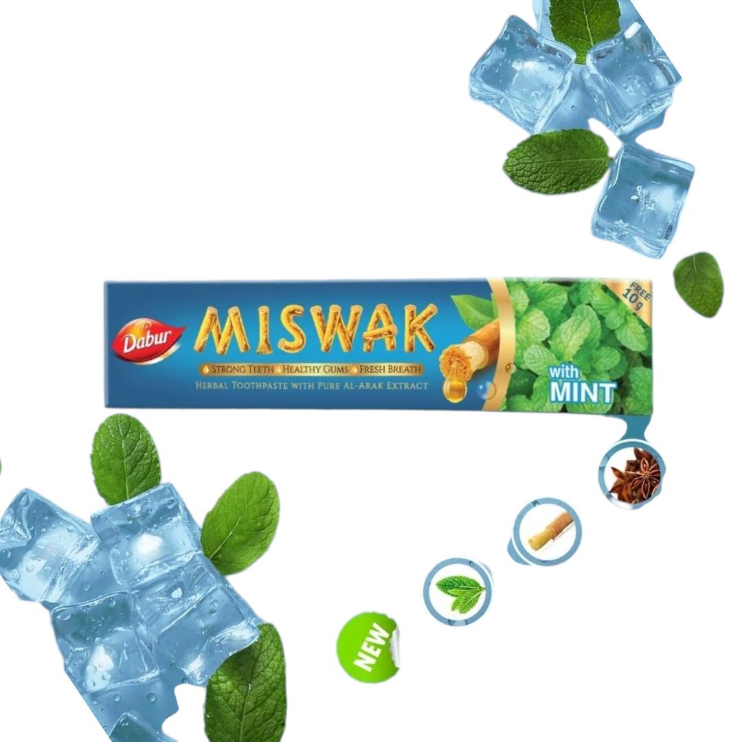 Dentifricio alle erbe Miswak con estratto puro di al-arak e Menta 140g