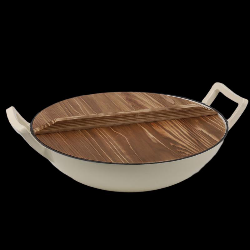 OJW Enameled Cast Iron Wok