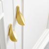 Solid Leaf Shaped Cabinet Wardrobe Closet Door Knob Furniture Hardware Pull Handle Drawer Handles