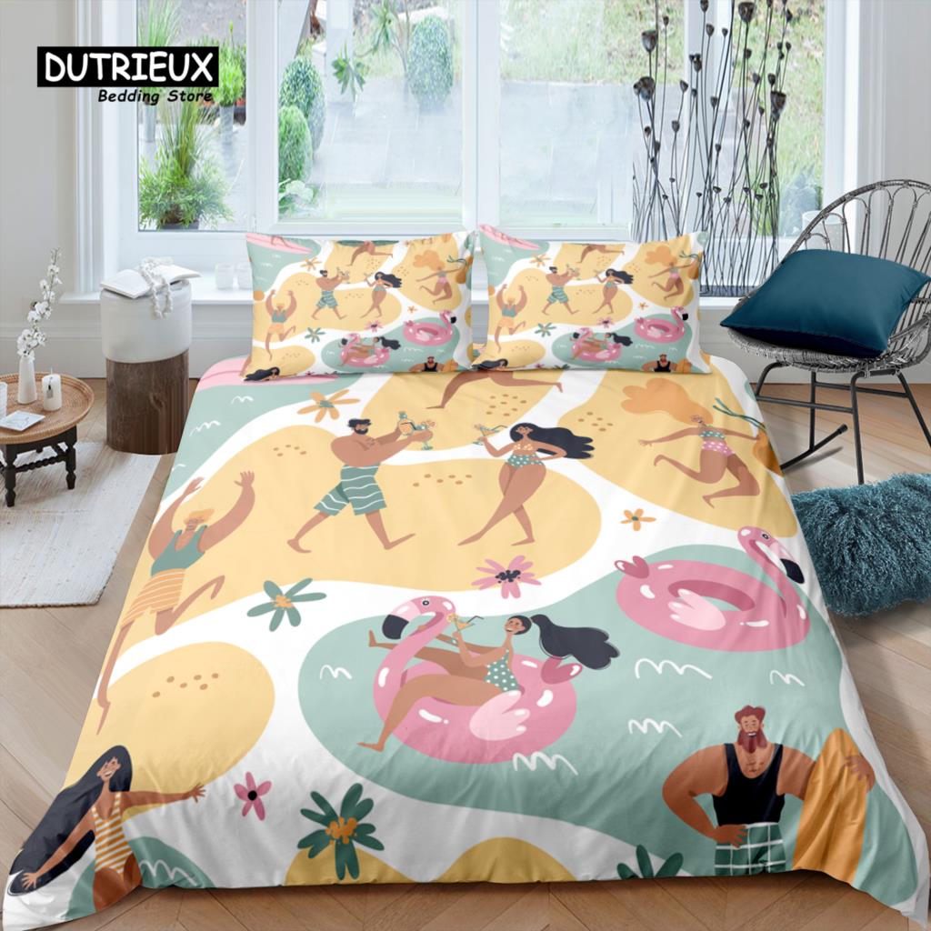 

Comforter Home Living Luxury 3D Summer Beach Bedding Set Kids Swim Bedding Set Queen And King Eu/Us/Au/Uk Size Comforter (quilt)-EU Single(135*200cm)3pcs