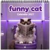 Funny Cat Reading Newspaper 2027 Wall Calendar Spiral Bound Thick Coated Paper Monthly Planner Home Office Pet Lovers Christmas