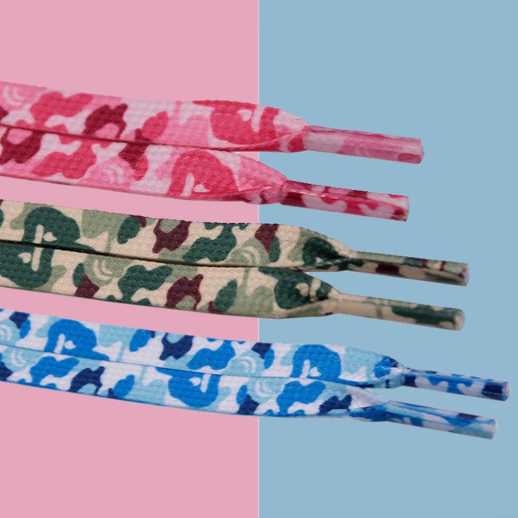 Cloud Camouflage Flat Shoelaces For Sneakers Trend Creative Shoelace Colorful Print Shoe Laces Woman Man Shoestring 120CM