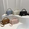 Fresh lady 2025 summer new star bright diamond chain texture simple portable shoulder crossbody small square bag